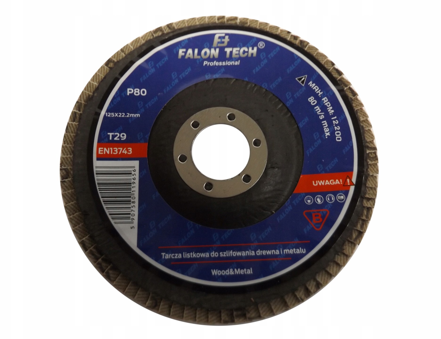 Tarcza do szlifowania stali 125mm gr80 10sz