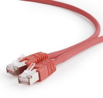 Gembird Patch cord Kat.6A S/FTP LSZH 0.5m czerwony PP6A-LSZHCU-R-0.5M