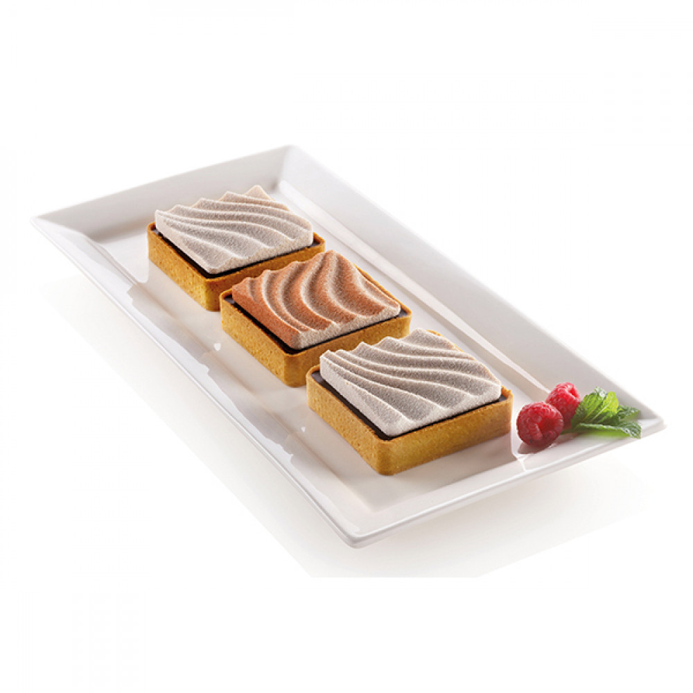Silikomart Tartedecor Kit Mini Tarte Sand 6 Szt Czarne Formy Pierścienie Do Pieczenia Tarty Plastikowe