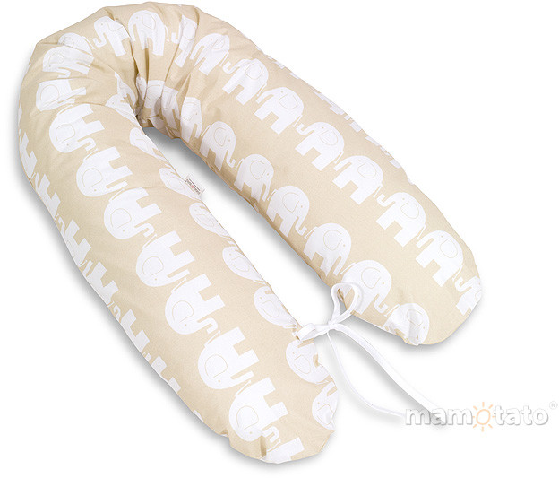 Mamo-Tato Poduszka dla kobiet w ciąży Słoń beżowy