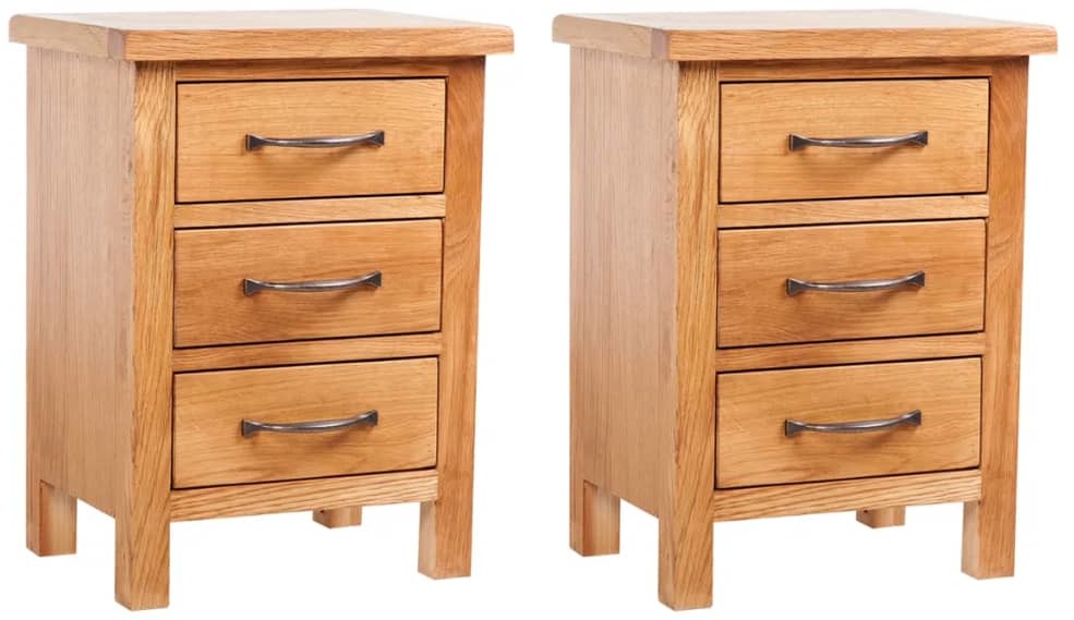 vidaXL Szafki nocne, 2 szt., 40x30x54 cm, lite drewno dębowe