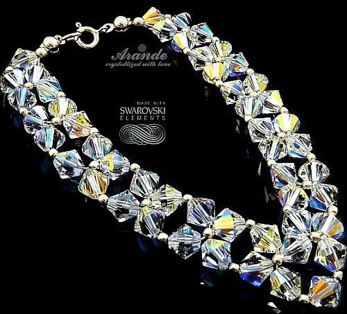 Swarovski Arande Bransoletka ŚLUBNA AURORA SREBRO 700354
