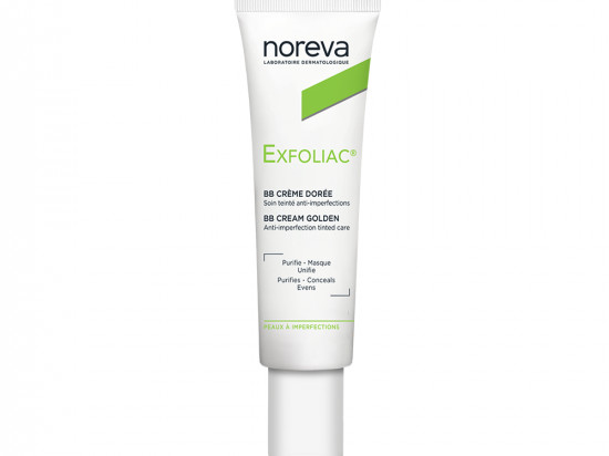 NOREVA EXFOLIAC krem tonujący do twarzy BB o odcieniu ciemnym, 30 ml