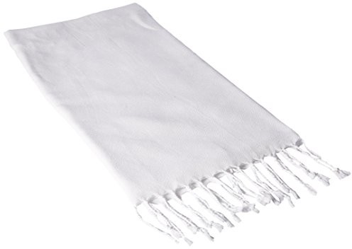 Bersuse bersuse 100% bawełna  laodycea turecki ręcznik  badestrand Fouta Peshtemal Hamamtuch razy  solidny diament splot pomoru mal-100 x 170 cm, parent, biały, 100x170 cm LAODICEA_PEST_WH