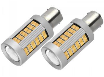 Einparts Żarówki samochodowe LED 12V PY21W BAU15s 1156 135xSMD 4014 pomarańczowe Canbus EinParts 2 szt F22-7030