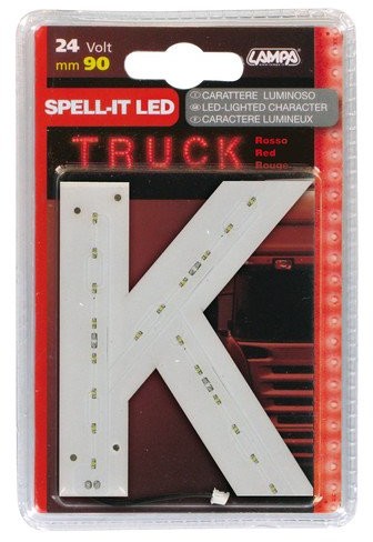 Lampa Klej liter K 24 V czerwona LED 98940