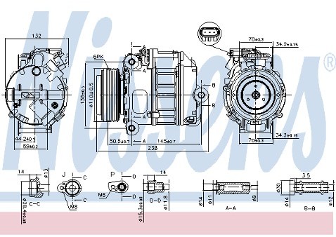 NISSENS Parownik klimatyzacji 92186