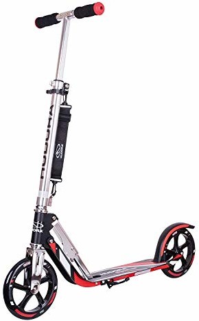 Hudora 14724 BigWheel 205 oryginalna hulajnoga z technologią RX Pro, składana, czarna/czerwona 14724/01