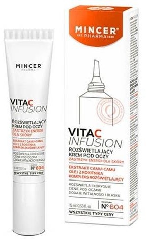Mincer Pharma Pharma Vita C Infusion rozświetlający krem pod oczy No.604 15ml 49270-uniw