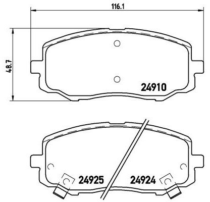 BREMBO Zestaw klocków hamulcowych, hamulce tarczowe P 30 045