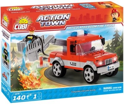 Cobi Action Town Ciężarówka Straży Pożarnej z koszem