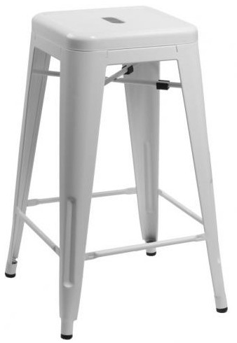D2.Design Stołek barowy Paris 66cm biały inspirowany Tolix 41401