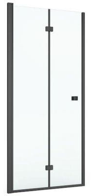 Roca Capital drzwi prysznicowe 90 cm czarny mat/szkło przezroczyste AM4509016M AM4509016M