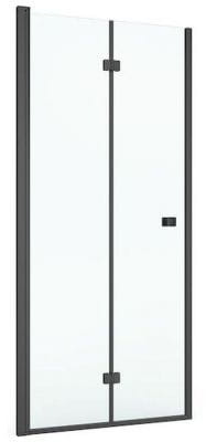 Roca Capital drzwi prysznicowe 80 cm czarny mat/szkło przezroczyste AM4508016M AM4508016M
