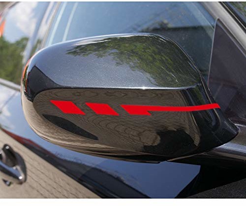 Foliatec FOLIATEC 34480 PIN Striping Mirror Cap, rzucające się w oczy nasadki lusterka, czerwone F34480