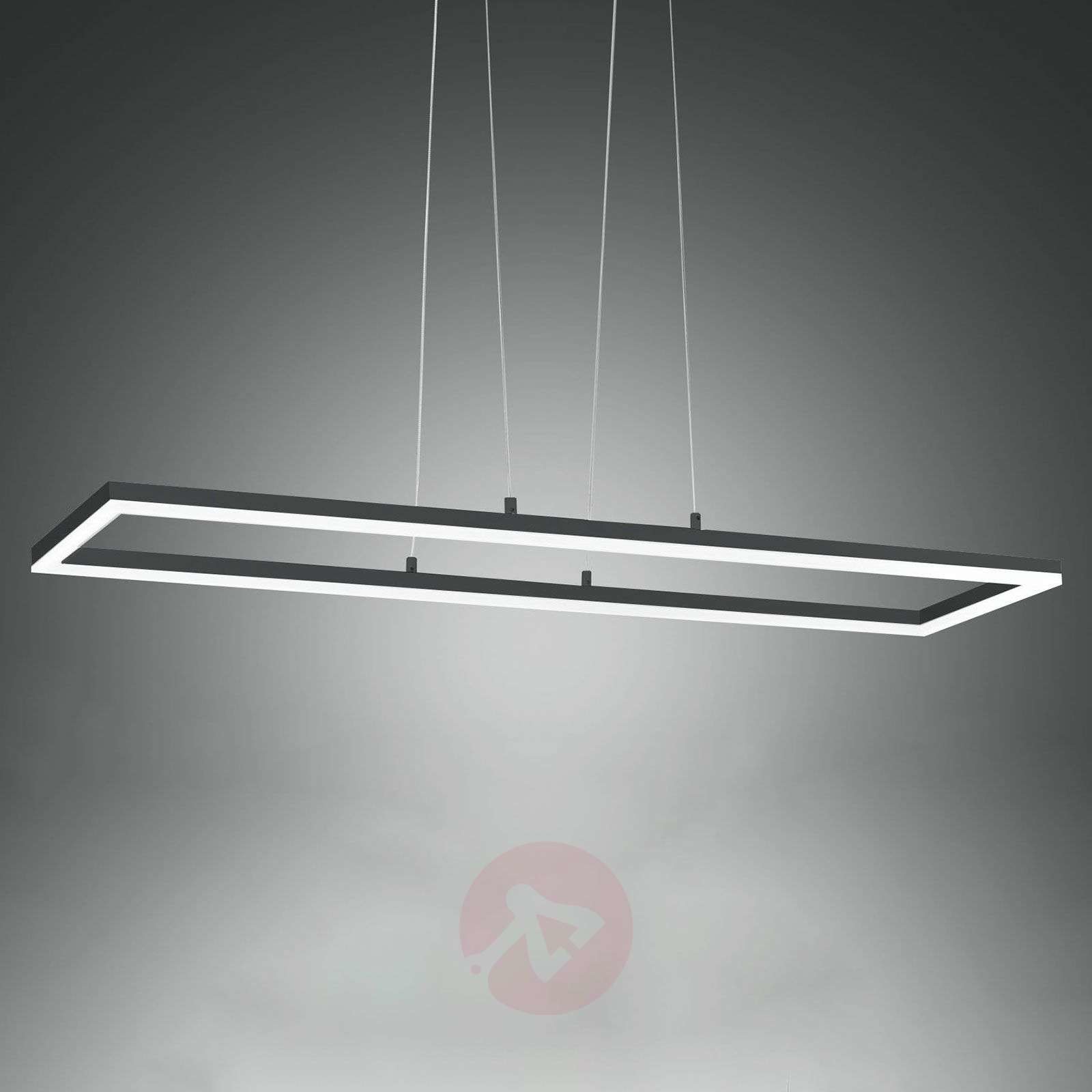 Fabas Luce LED-Pendelleuchte Bard, 92x32 cm, anthrazit