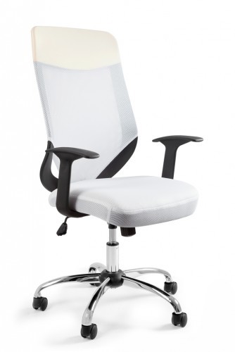 UniqueMeble Fotel biurowy, Mobi Plus, biały