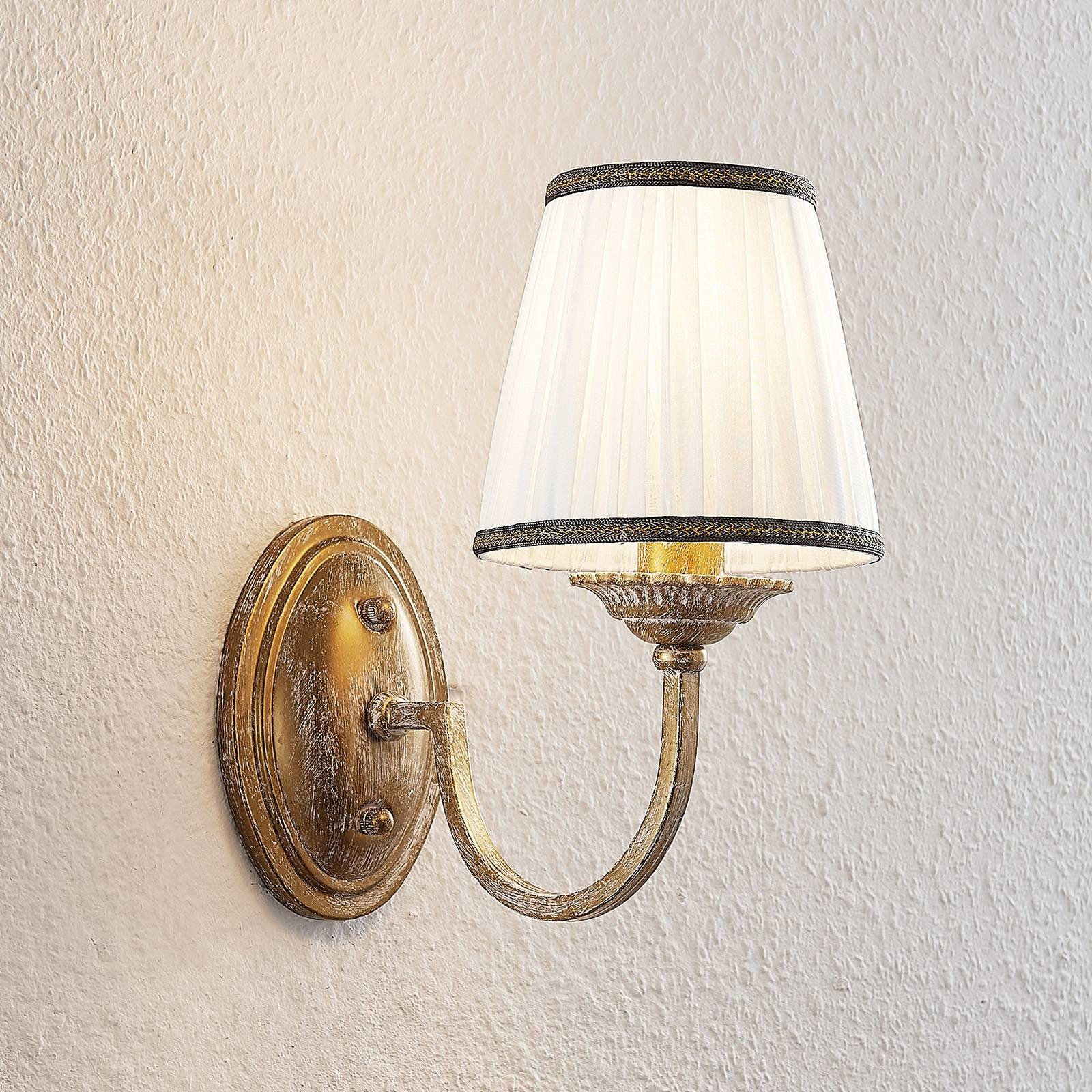 LINDBY Lindby Lumiel lampa ścienna z tekstylnym kloszem