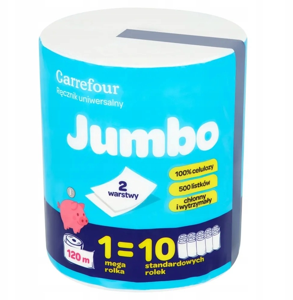 Ręcznik Papierowy Jumbo 120 Metrów 2 Warstwy