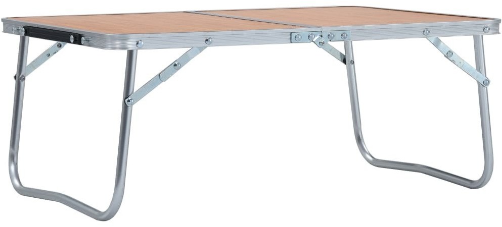 VidaXL Składany stolik turystyczny, brązowy, aluminiowy, 60x40 cm 48186 VidaXL
