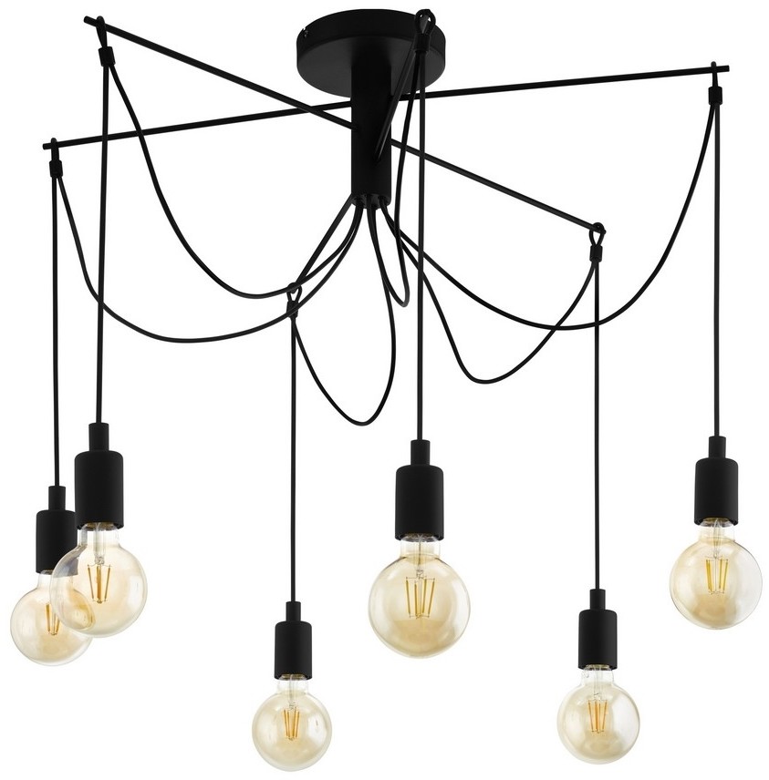 Eglo 98679 - Żyrandol na lince MUSARA 6xE27/60W/230V