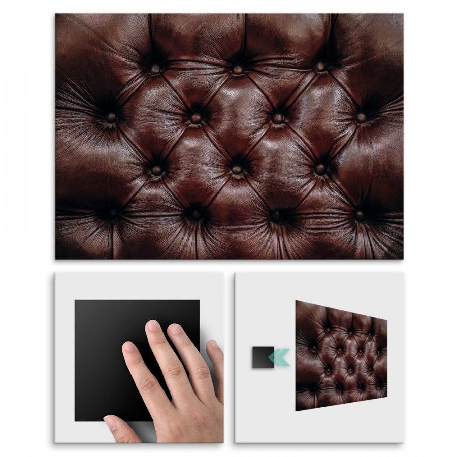 Pix4home Plakat metalowy skóra z kanapy M POS-M-00158