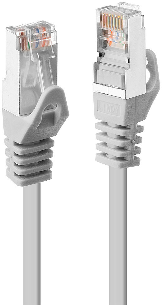 Lindy 48340 Kabel sieciowy skrętka) RJ45 Cat.5e F/UTP szary 0,3m LY-48340