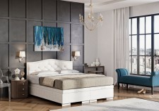 New Design Łóżko tapicerowane Beauty z pojemnikiem E53F-2355A
