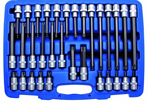 BGS wkładka bit asortyment 12,5 MM, profil T-, 32-częściowy, 1 sztuki, 5182