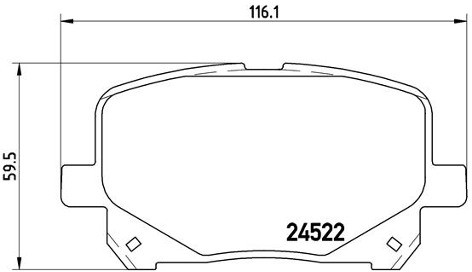 BREMBO Zestaw klocków hamulcowych, hamulce tarczowe P 83 100
