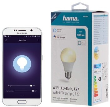 HAMA Inteligentna żarówka LED 176584 E27 10W WiFi 176584