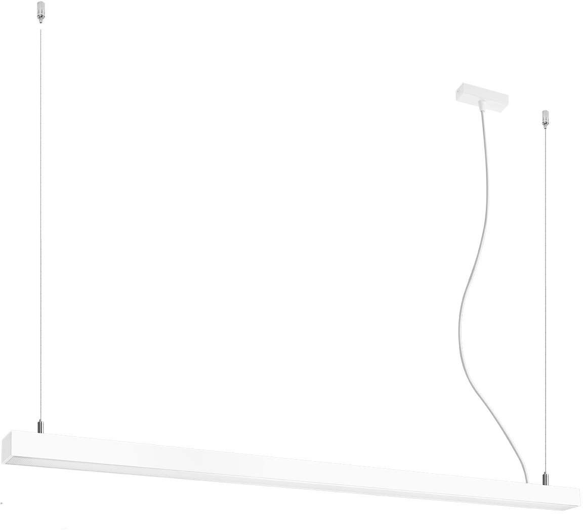 Thoro Nowatorska Lampa Wisząca PINNE 1450 BIAŁY Minimalistyczny Design Lampa Sufitowa Natynkowa Żyrandol Moduł LED Ciepła Barwa Światła Oświetlenie do Salonu Nad Stół Sypialni Biura Oprawa THORO TH.083