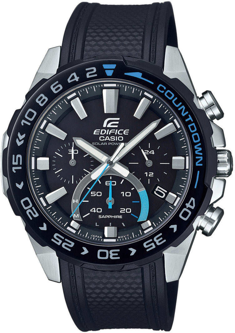 EDIFICE Zegarek Casio EFS-S550PB-1AUEF Chrono Szafir Solar EFS-S550PB-1AVUEF