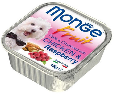 Monge Fruit Dog Pasztet z kurczakiem i malinami 100 g