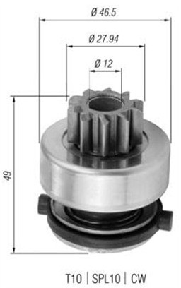 Magneti Marelli Zębnik, rozrusznik 940113020357
