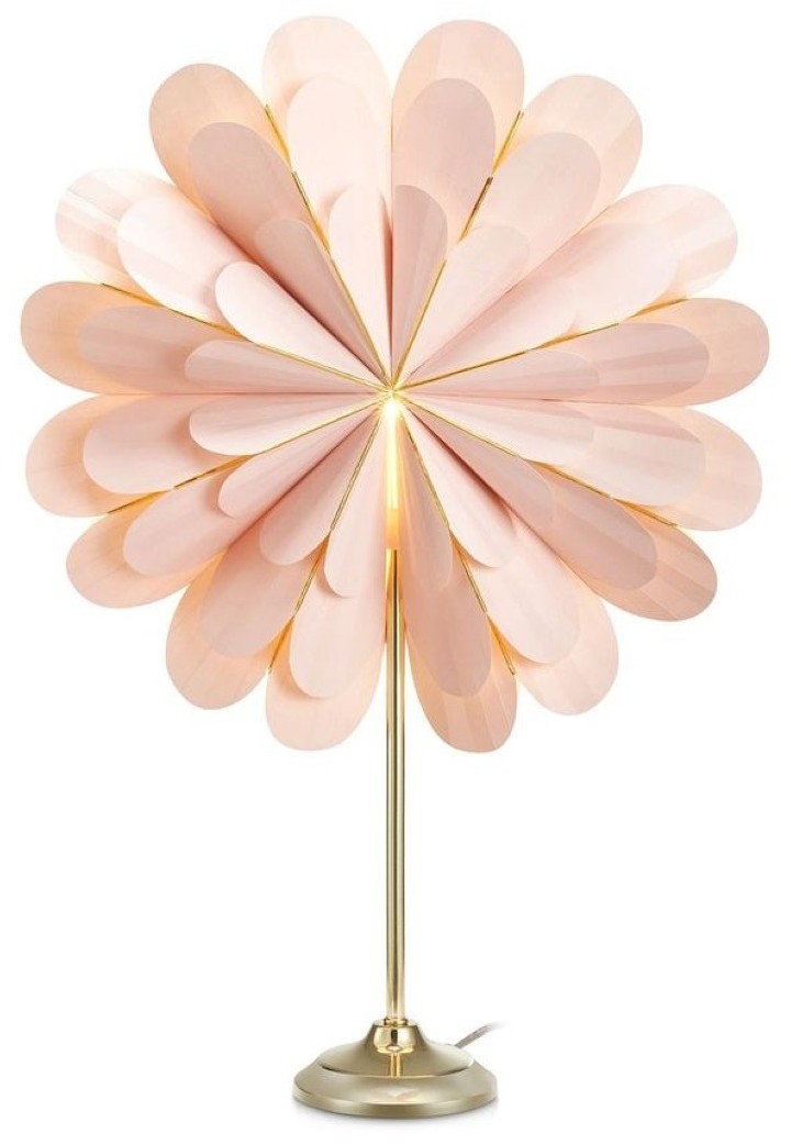 Markslojd Lampa stołowa różowy mosiężny metal papier MARIGOLD 705301