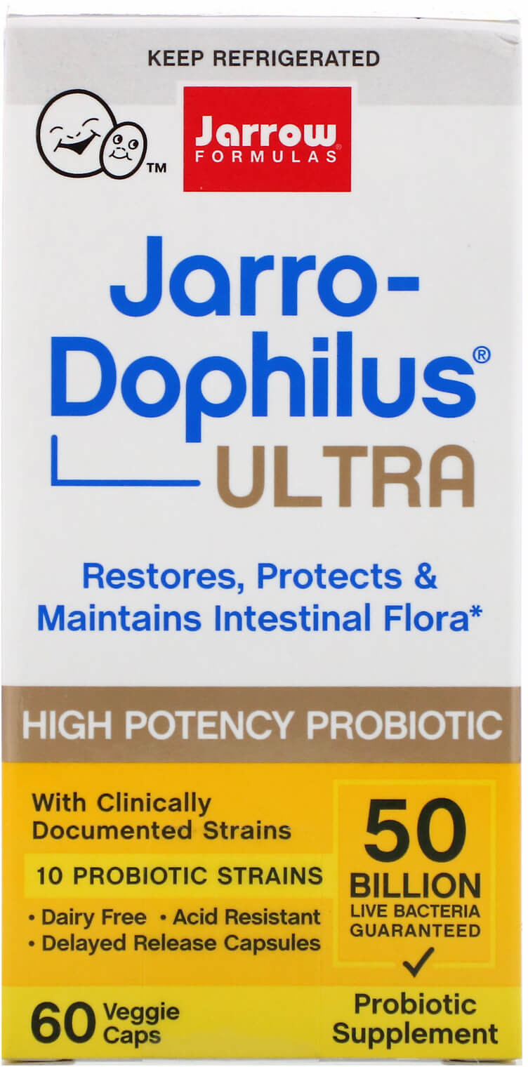 JARROW FORMULAS Ultra Jarro-Dophilus (Flora jelitowa, Probiotyk) 60 Kapsułek wegetariańskich