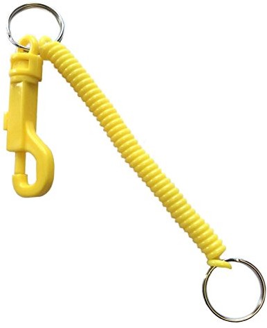 Merriway Merriway BH03474 plastikowy spiralny brelok do kluczy - żółty BH03474