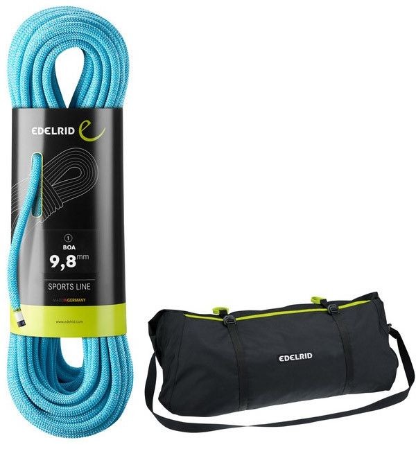 Edelrid Lina dynamiczna Boa 9,8 mm 80 m z torbą - niebieska (300)