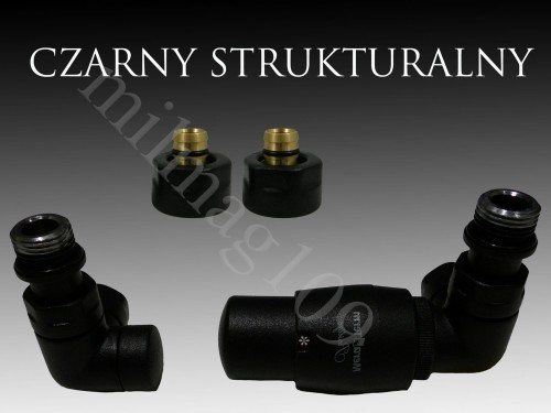Mera Term Zestaw zaworów grzejnikowych termostatycznych VISION prawy CZARNY MAT STR. VIIGS0214CFK/P_20201229135118