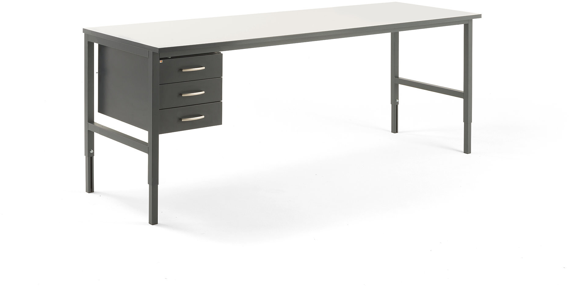 AJ Produkty Kompletny stół roboczy CARGO, 2400x750 mm, 3 szuflady
