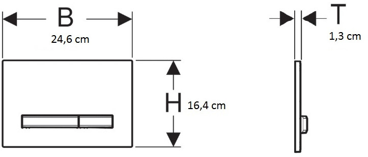 Geberit Sigma50 Przycisk spłukujący biały/czarny chrom 115.671.11.2