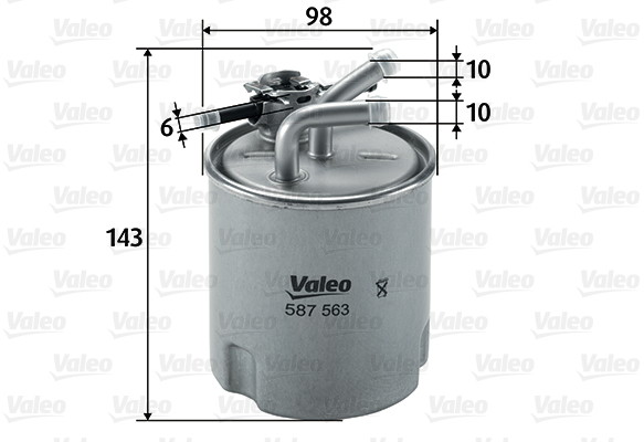 VALEO filtr diesel przeplywowy 587563 587563