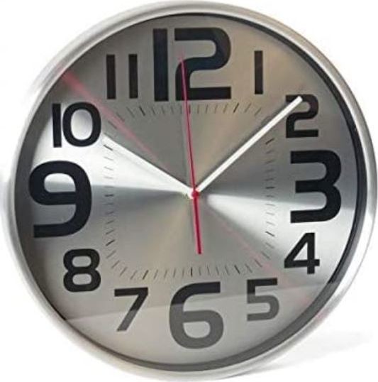 NoName zegar ścienny Abel 29 cm aluminium srebrny/czarny twm_988029