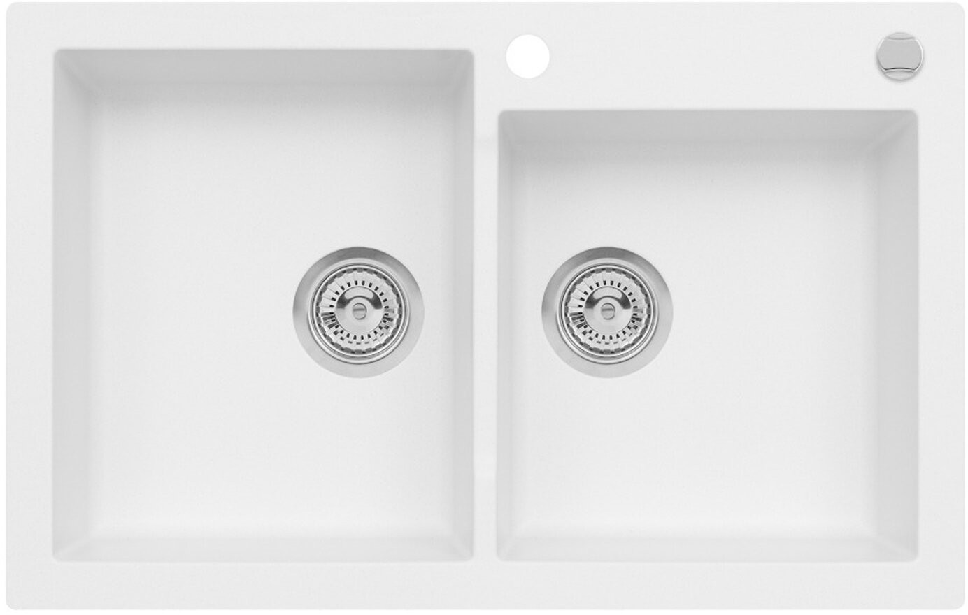 AXIS GROUP Zlew Mojito 140 2-komorowy pure white