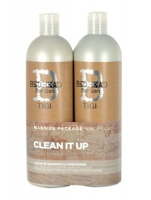 Tigi Bed Head Men Clean Up zestaw 750ml Bed Head Men Clean Up Shampoo + 750ml Bed Head Men Clean Up Conditioner dla mężczyzn