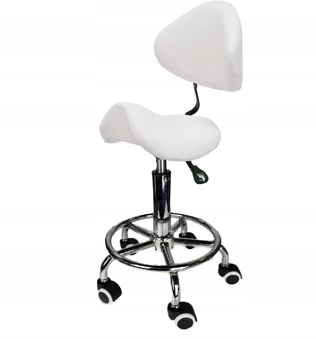 Calissimo Taboret Kosmetyczny Rodi  Z Oparciem  White YH-83004G-WHITE-OP