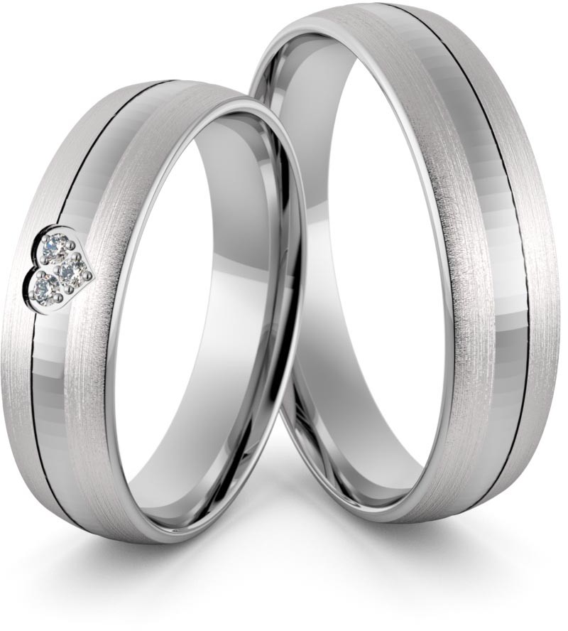 Eminence Obrączki srebrne z sercem i cyrkoniami swarovski - wzór Ag-357 Ag-357-2