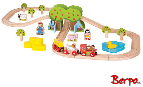 Bigjigs Toys BJT036 Kolejka - Farma BJT036