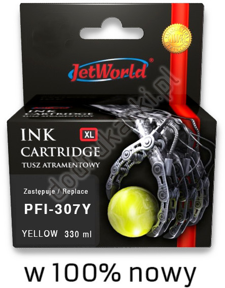 JetWorld Zamiennik Canon PFI-307Y tusz żółty marki